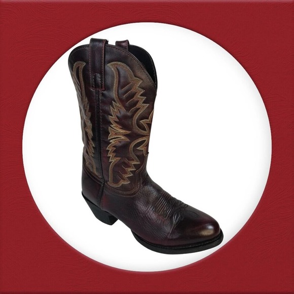 Laredo Men's Birchwood Black Cherry Boots 68458- Size 8.5 EW - Picture 3 of 16